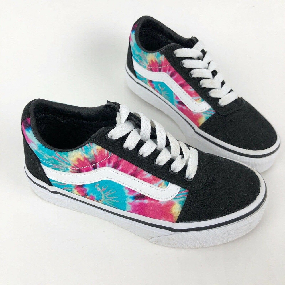 Vans Old Skool Spiral Tie Dye Multi Canvas Skate Shoes Girl's Size 12